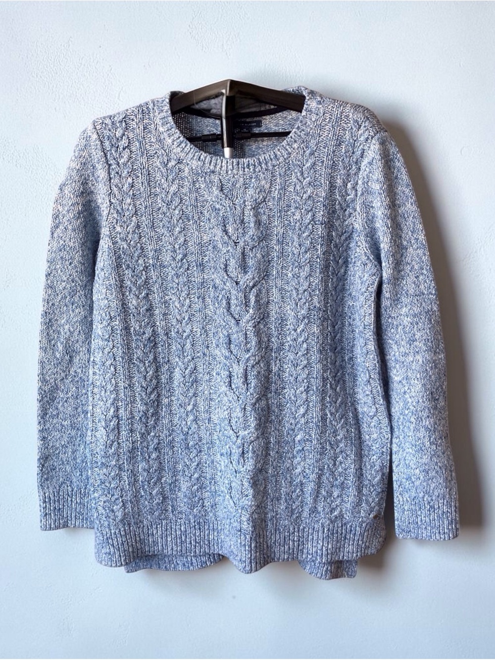 Tommy Hilfiger Cable Knit Sweater Women's XL Blue Marled